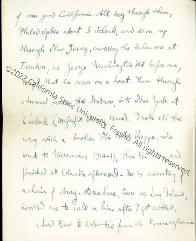 Page 2, Letter to his Mother, September 1934