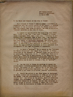 Page one, Letter to Fresno Mayor and City Council, March 1963