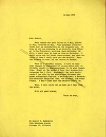 Only page, Letter to Wadsworth, May 1958