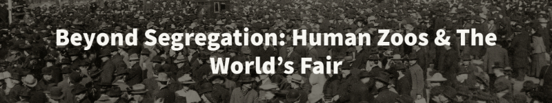 Section for Beyond Segregation: Human Zoos and The World's Fair